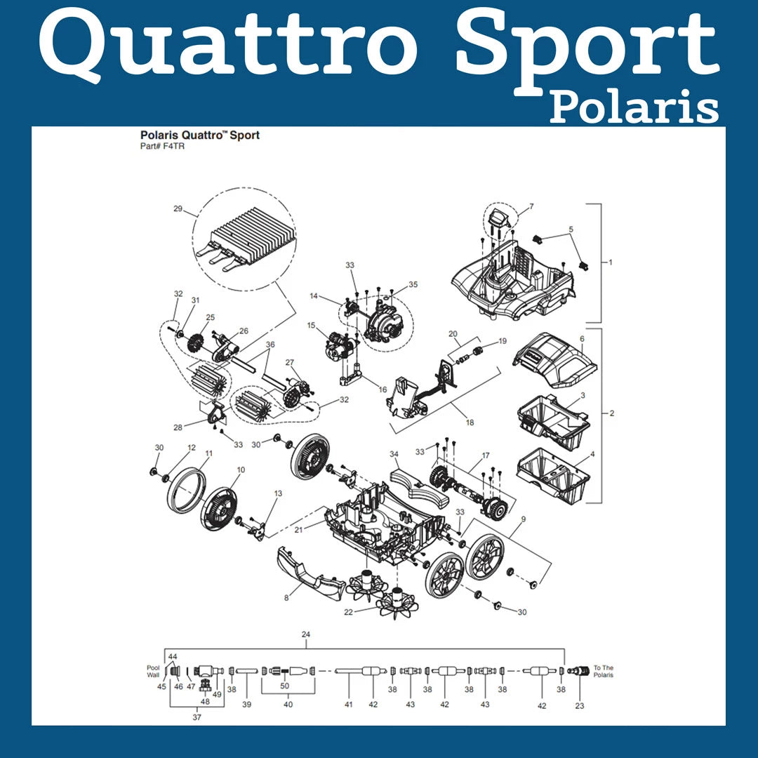 Parts List for Cleaner Parts List: Polaris Quattro Sport
