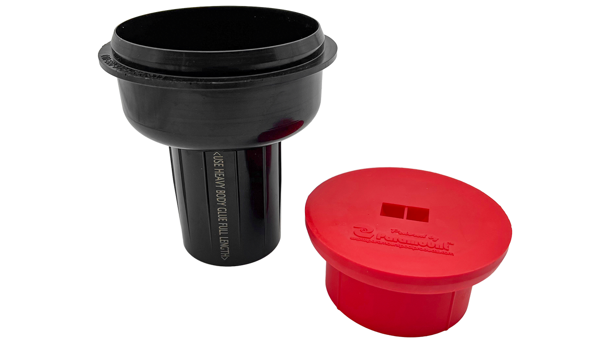 Paramount PCC2000 In-Floor Cleaning Head Ribbed Body with Cap- Black || 004-552-4730-03