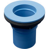 Blue Square blue V360 fiberglass collar fitting with black sealing ring.