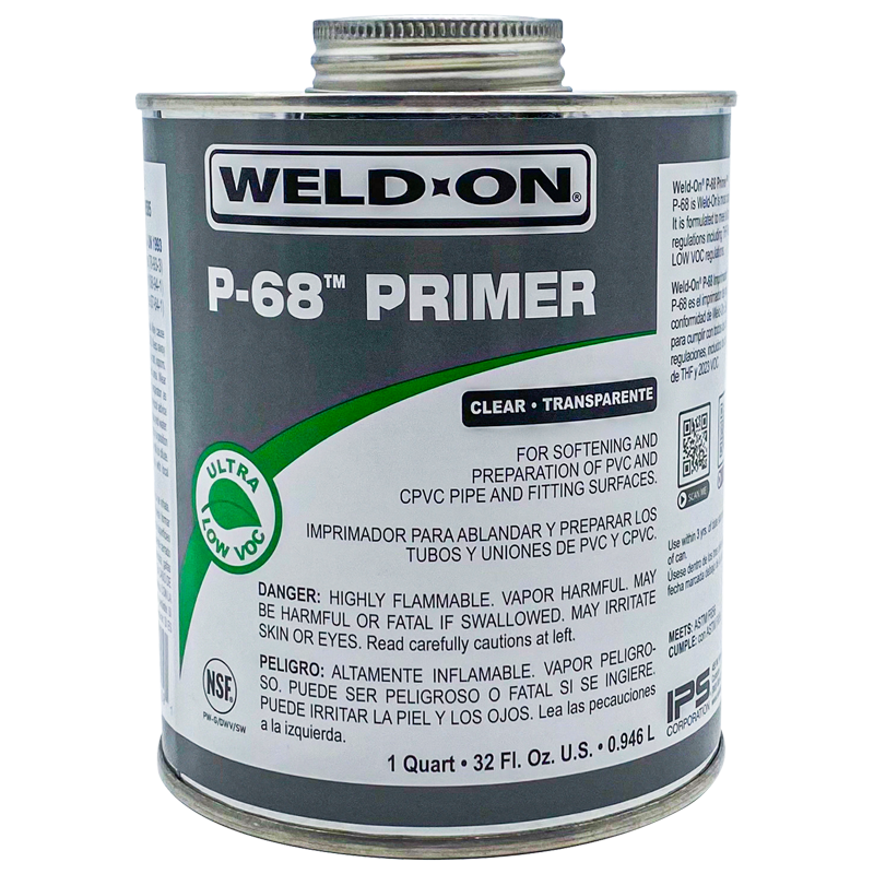 Weld-On Primer Clean 1 Quart – Low VOC Clear Primer | 10209
