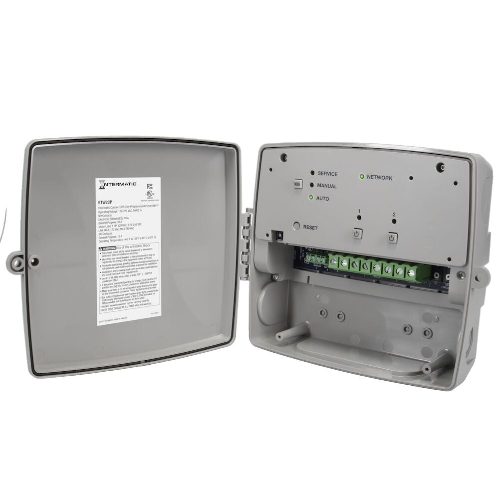 Intermatic Wi-Fi Enabled Electronic Timer Switch - 120–277VAC, 2 Circuits | ETW2CP