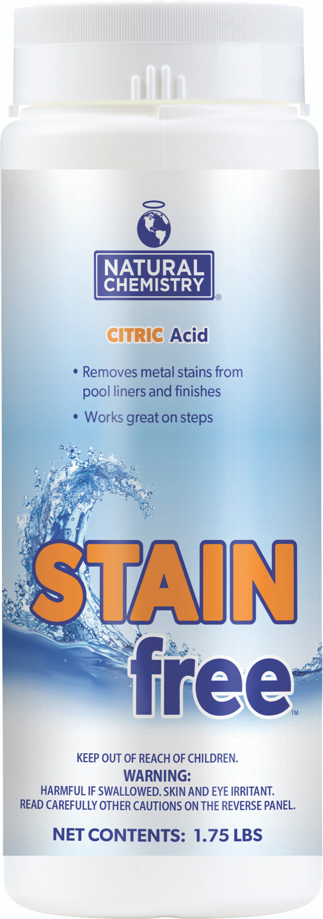 Natural Chemistry StainFree citric acid pool metal stain remover, 1.75 lb bottle