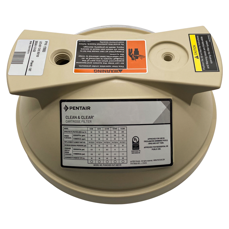 Pentair Almond Tank Lid for Clean and Clear 50/100 SqFt Filters | 178553