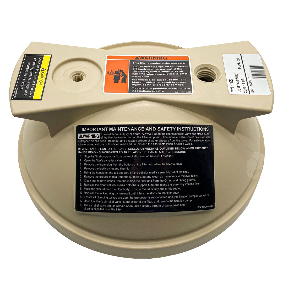 Pentair Almond Tank Lid for Clean and Clear 50/100 SqFt Filters | 178553
