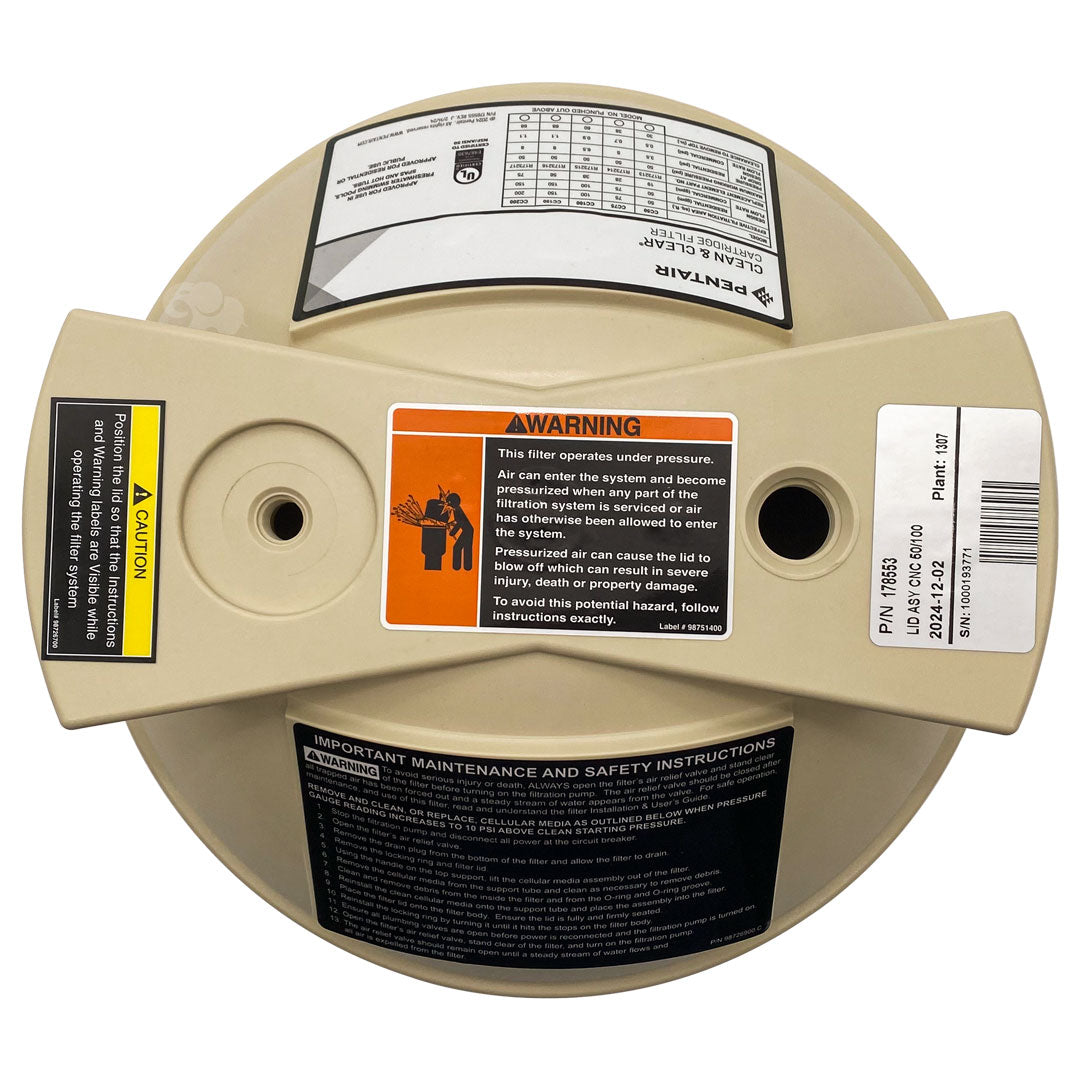 Pentair Almond Tank Lid for Clean and Clear 50/100 SqFt Filters | 178553