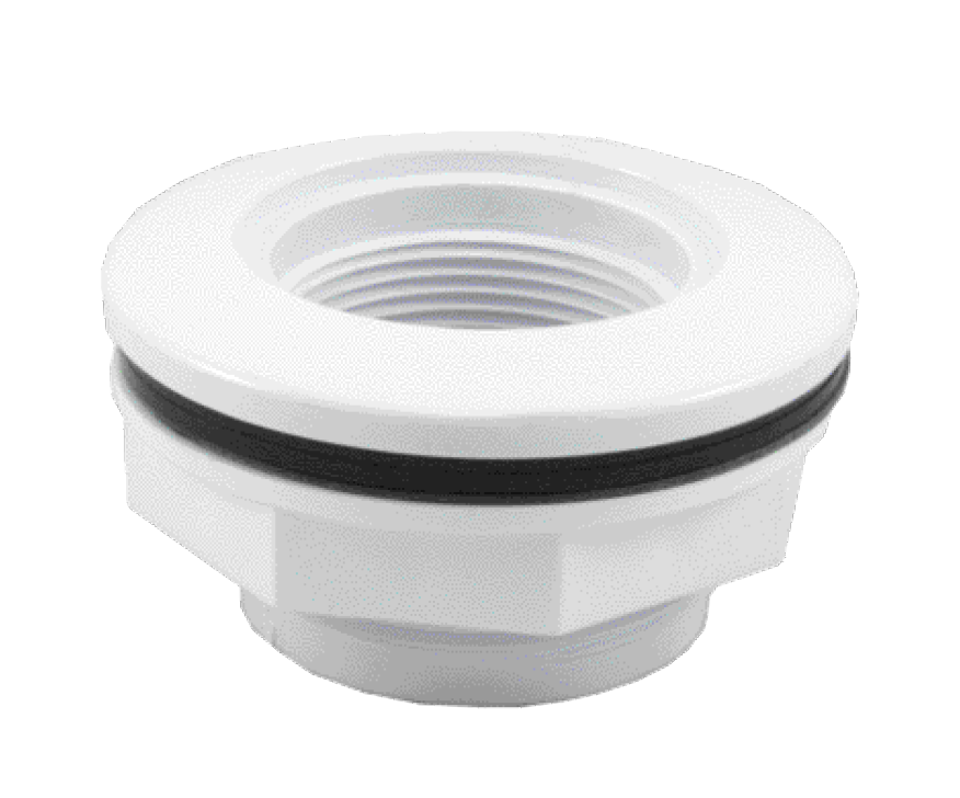 Vinyl Pool In/Out Fitting(1.5in FIP) White - manufacturer product image