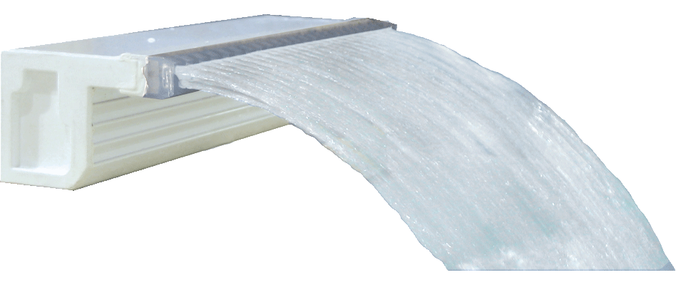 CMD 24" White Natural Wonders® Rainfall Waterfall with Back Port (6" Lip) || 25587-230-000