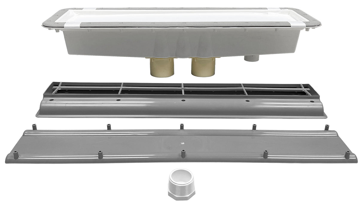 AVSC Vinyl Dual Drain with Hydro Stat Light Gray - Pentair In-Floor(A&A) | 284072