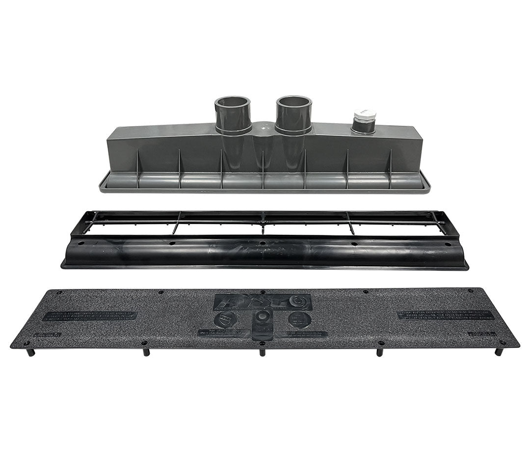 AVSC Dual Standard Top Channel Drain Black - Pentair In-Floor(A&A) | 286114