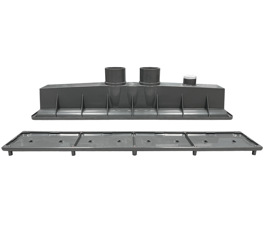 AVSC Dual Pebble Top Channel Drain Dark Gray - Pentair In-Floor(A&A) | 289103