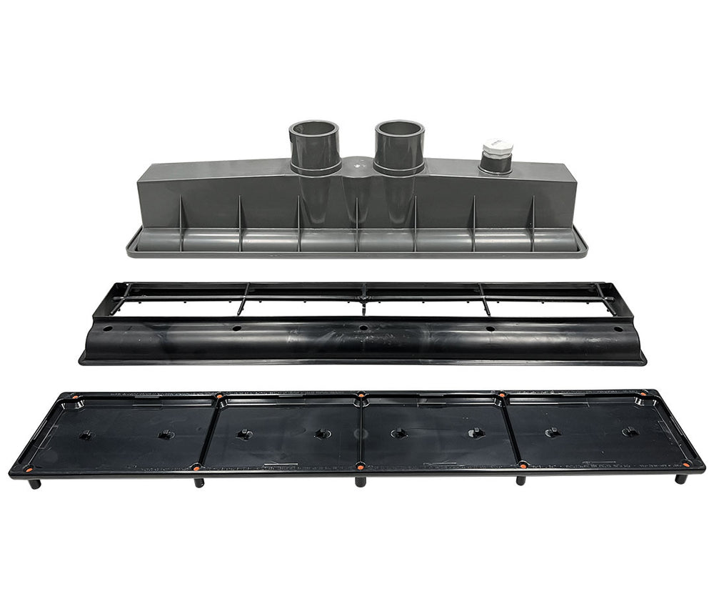 AVSC Dual Pebble Top Channel Drain Black - Pentair In-Floor(A&A) | 289104
