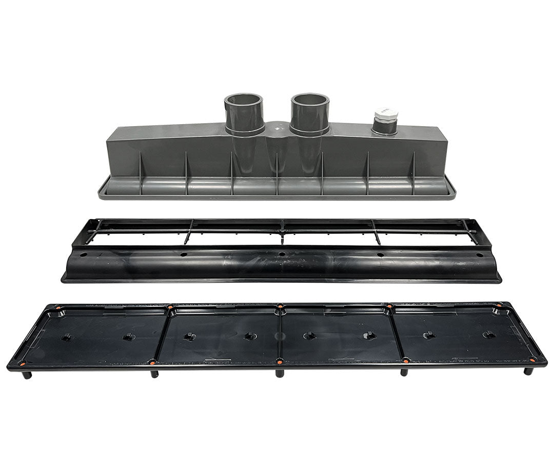 AVSC Dual Pebble Top Channel Drain Black - Pentair In-Floor(A&A) | 289104