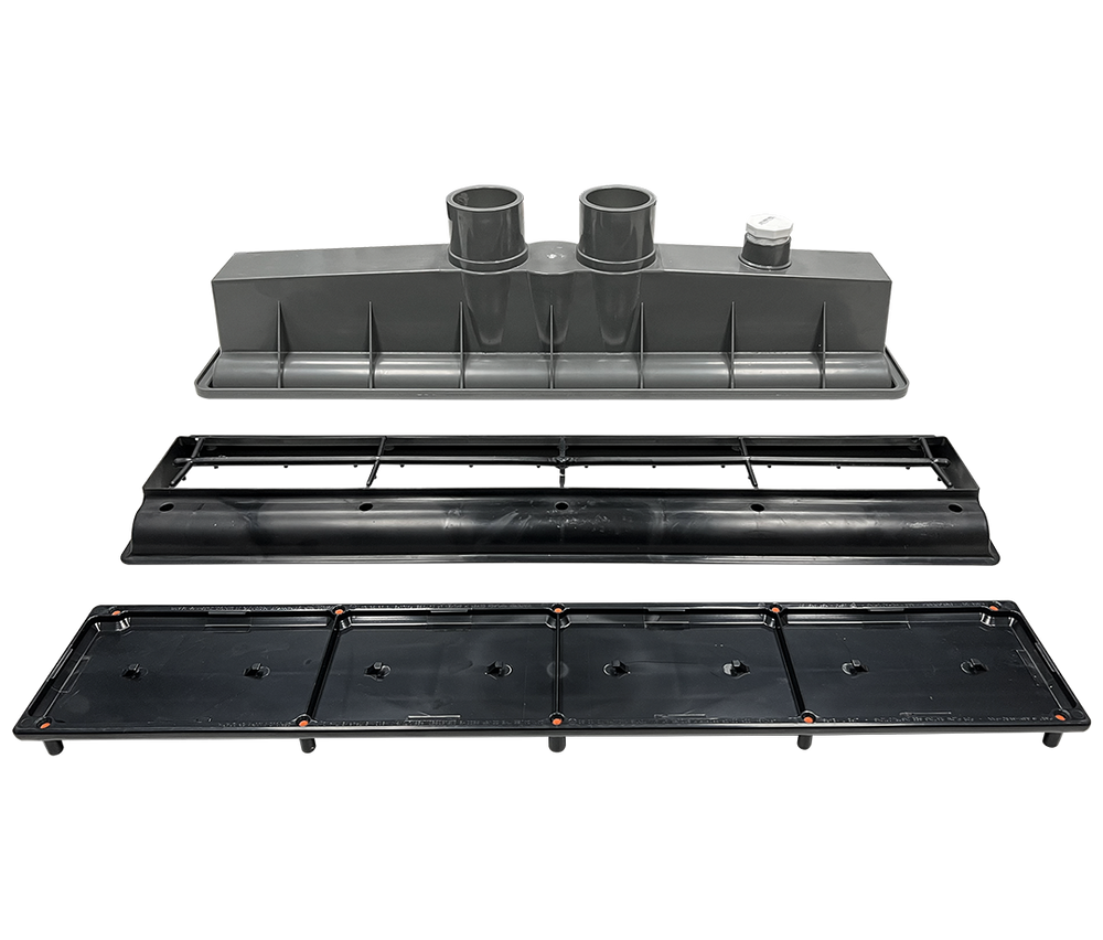 AVSC Dual Pebble Top Channel Drain Black - Pentair In-Floor(A&A) | 289104