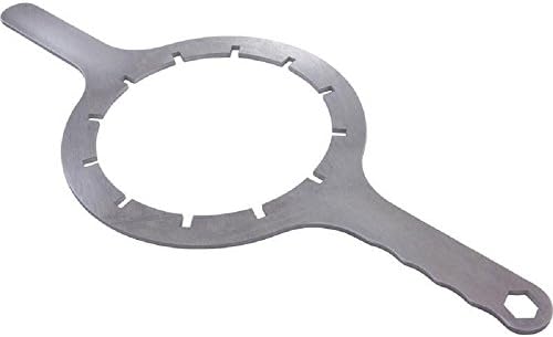 TR100 metal sand dome wrench with circular notched head and long handle for sand filter maintenance