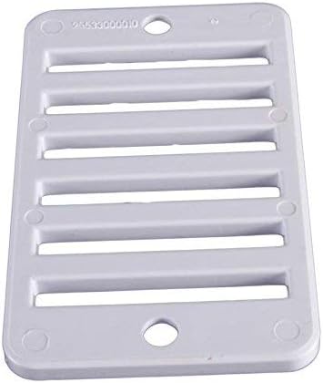 2" x 4" Rectangular White Compact Deck Drain Grate || 25533-000-010