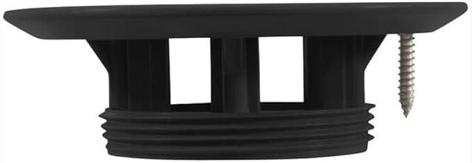 Black Floor Inlet Fitting Cover with Screws || 25527-104-100