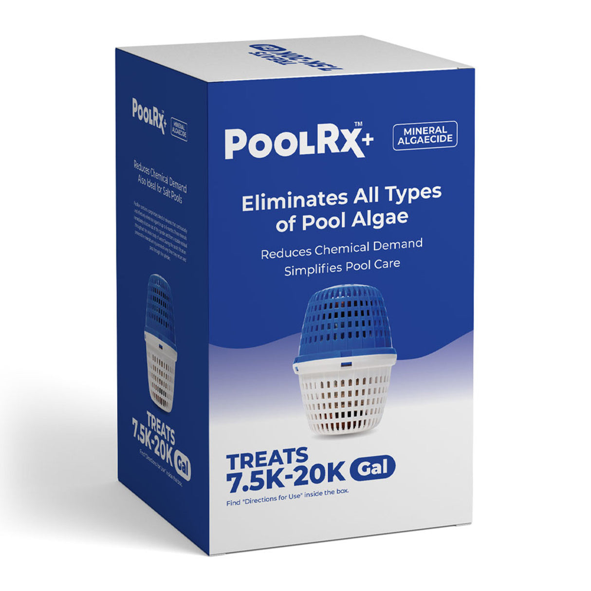 PoolRx®+ Blue/White Mineral Unit — 7.5–20K gal | Algae Control | 331001