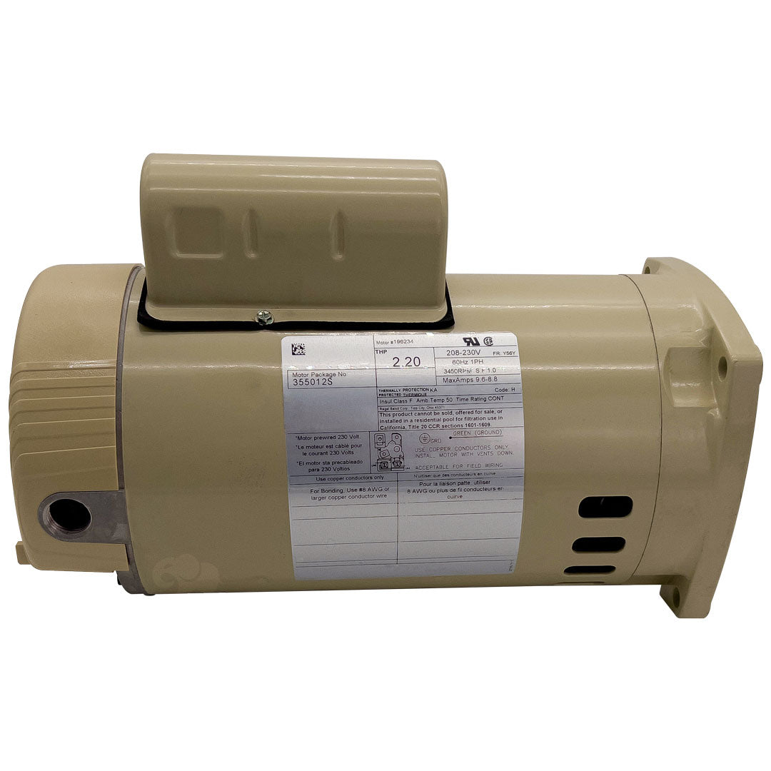 Pentair 1-1/2 HP, 1SP, WFE-6 & 28 Replacement Motor | 355012S