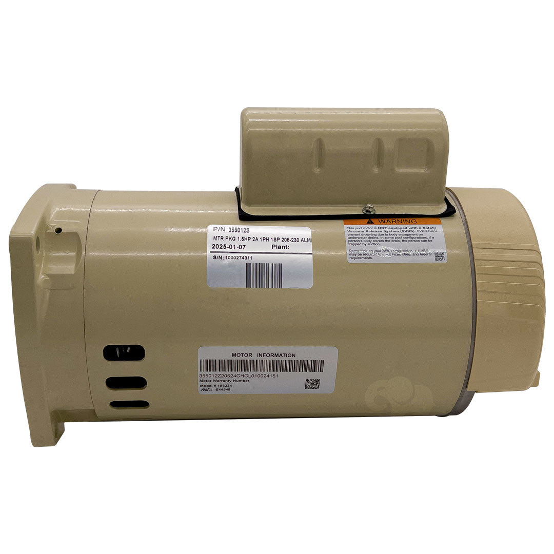 Pentair 1-1/2 HP, 1SP, WFE-6 & 28 Replacement Motor | 355012S