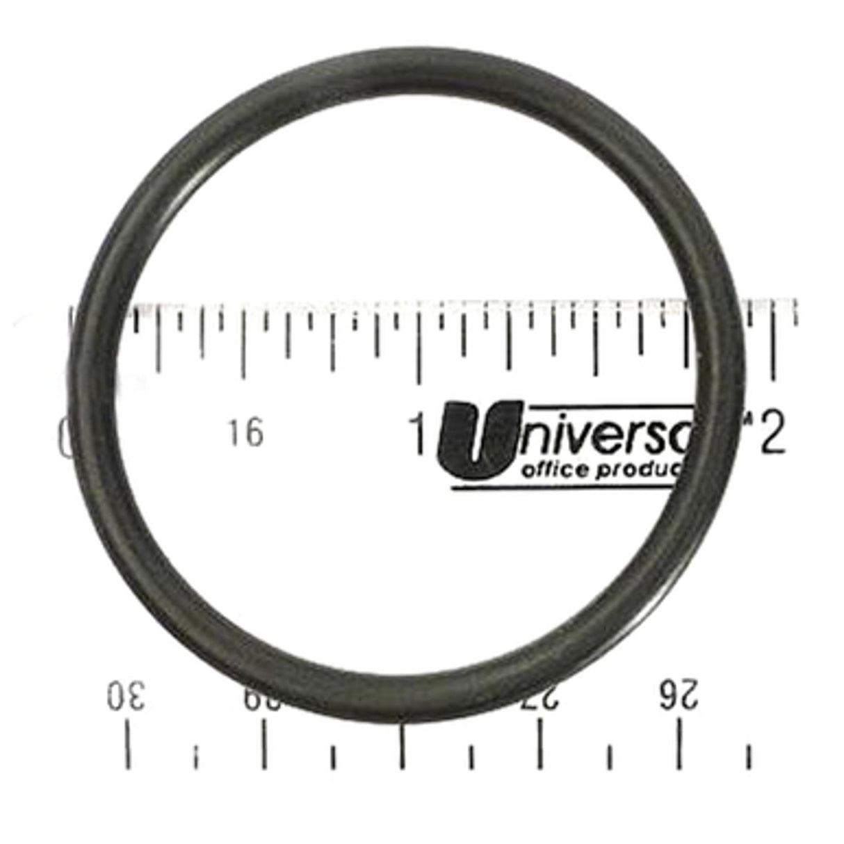 Black replacement O-ring shown against a measuring scale.