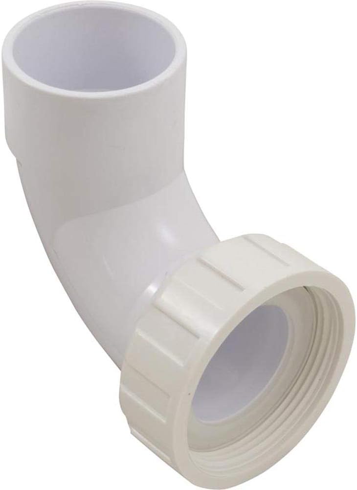 2" Slip x 2" FIP Thread White 90 Degree Sweep Union with T-Gasket Wide Mouth || 21003-000-000