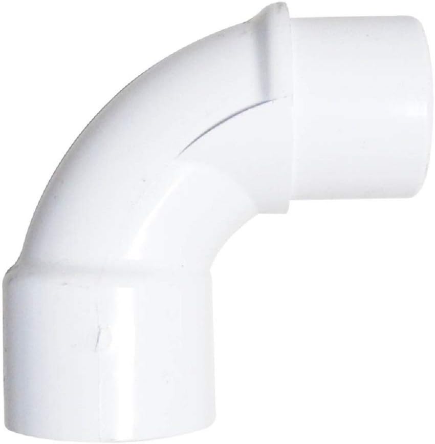 2" Socket x Spigot White Sweep 90 Degree Elbow || 21006-000-000