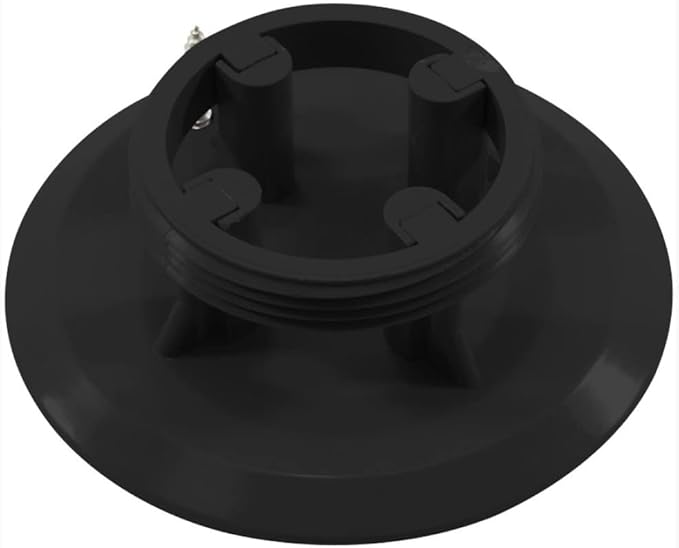 Black Floor Inlet Fitting Cover with Screws || 25527-104-100