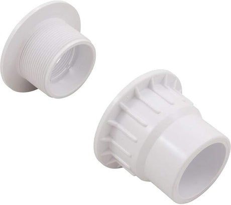1-1/2" Socket x 2" Spigot White Fiberglass Pool Wall Fitting with Nut || 25523-500-000