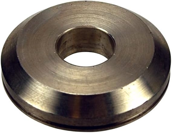 Stainless steel impeller washer with center hole and beveled outer edge
