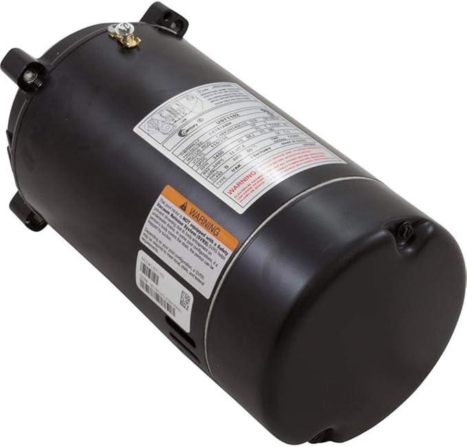 Century ODP threaded pool filter motor, 1 HP, 115/230V, black cylindrical housing