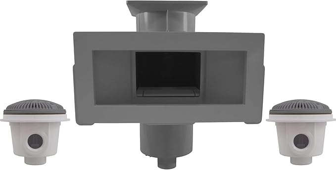 WIDE TRACK AUTO-SKIM W/MAIN DRAIN - DARK GRAY | SP10852OMTEDGR