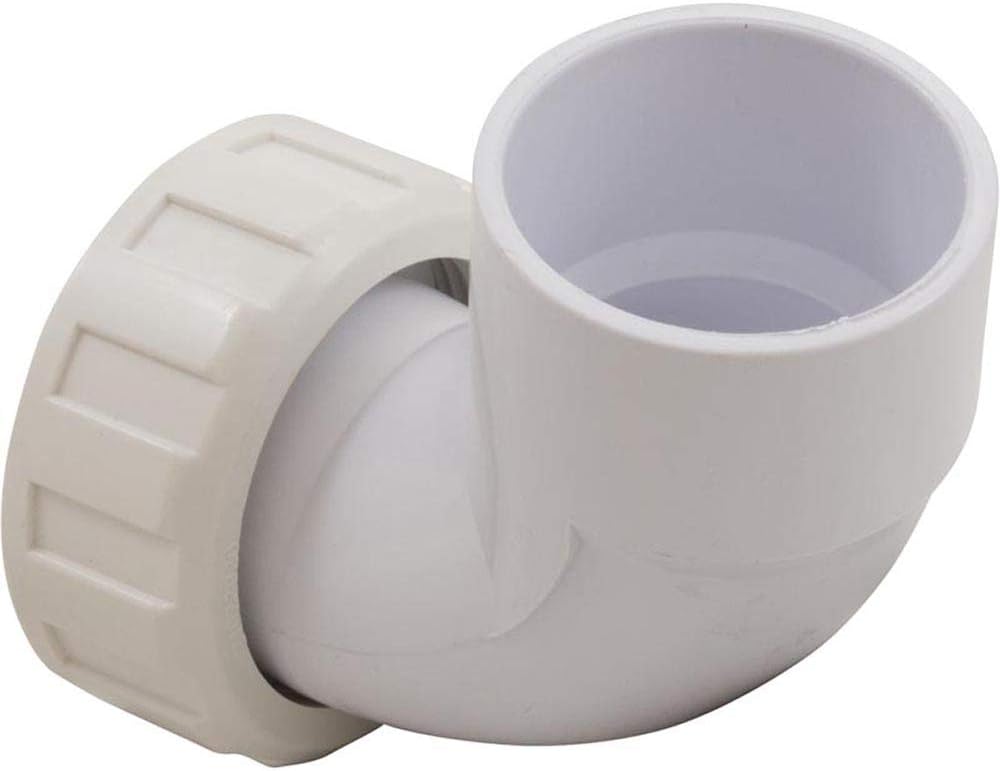 2" Slip x 2" FIP Thread White 90 Degree Sweep Union with T-Gasket Wide Mouth || 21003-000-000