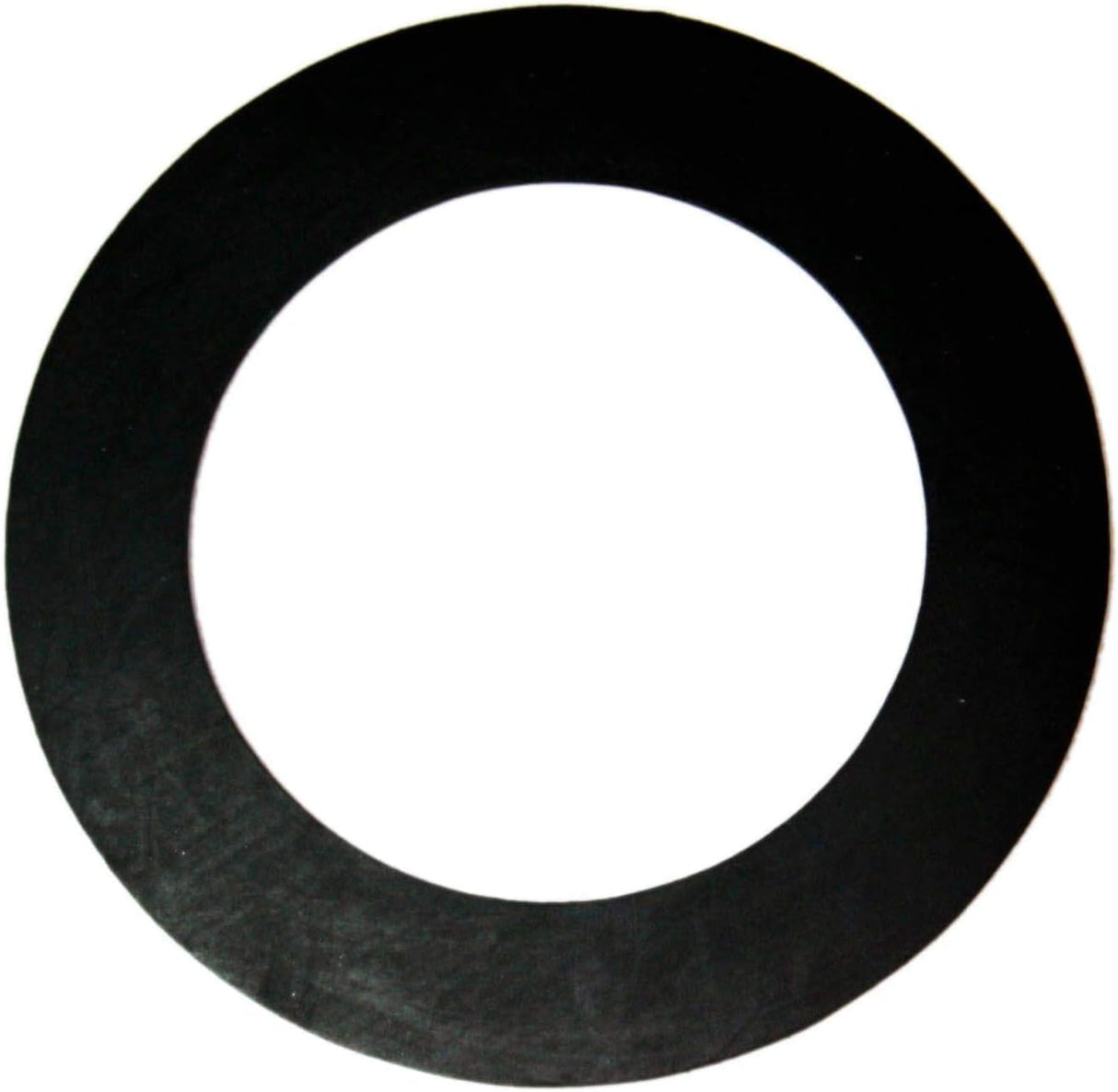 Black rubber gasket ring for a vinyl pool fitting on a white background