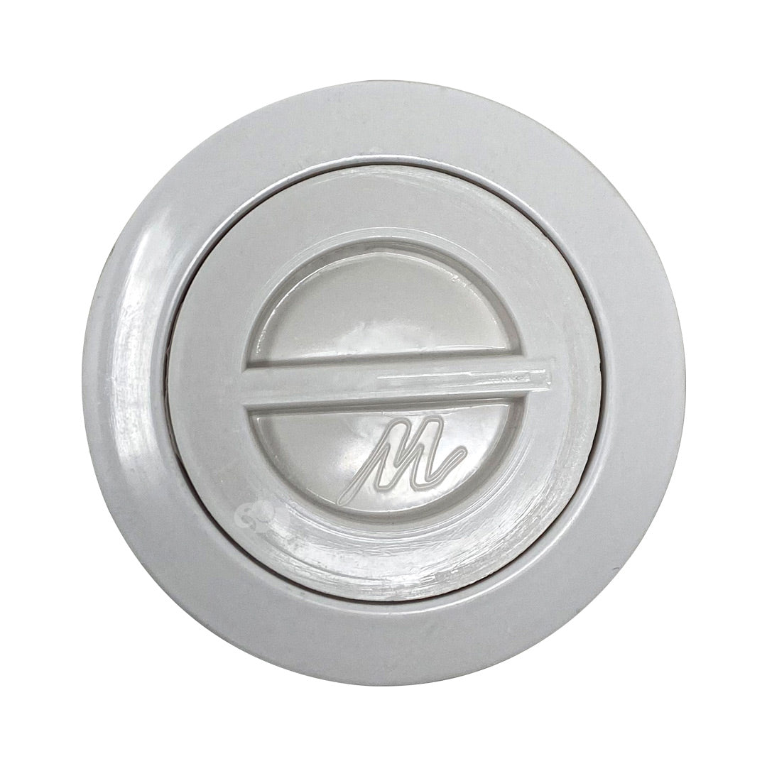 White round Waterway Plastics volleyball pole holder cap with logo