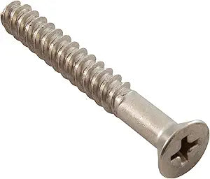 Stainless steel Phillips-head screw for Pentair StarGuard main drain kit, 1 1/2 inch length