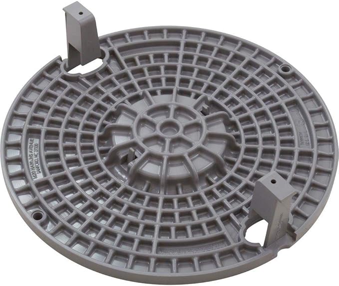 Gray Pentair Admiral S20 lock-down lid with two locking tabs.