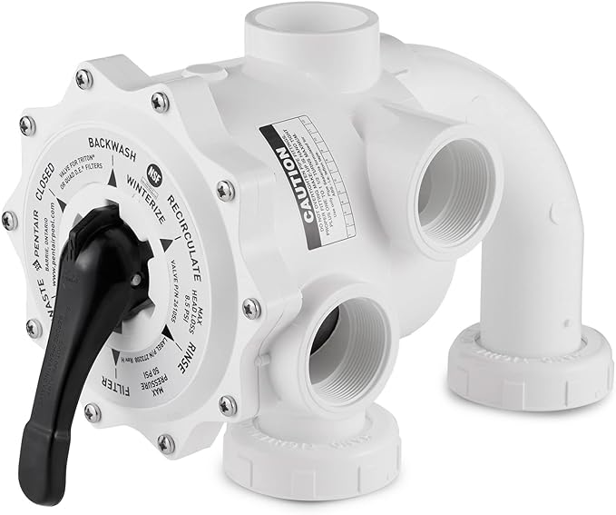 Pentair 261055 Multiport Valve for Triton And Quad D.E. Filters, 2 Inch, 7 1/2 Inch Centerline,White | 261055