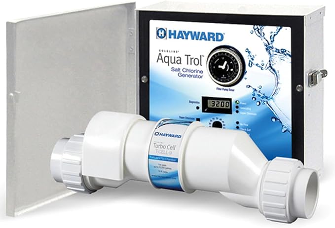 Hayward AquaTrol salt chlorine generator control unit with Turbo Cell for above-ground pools.
