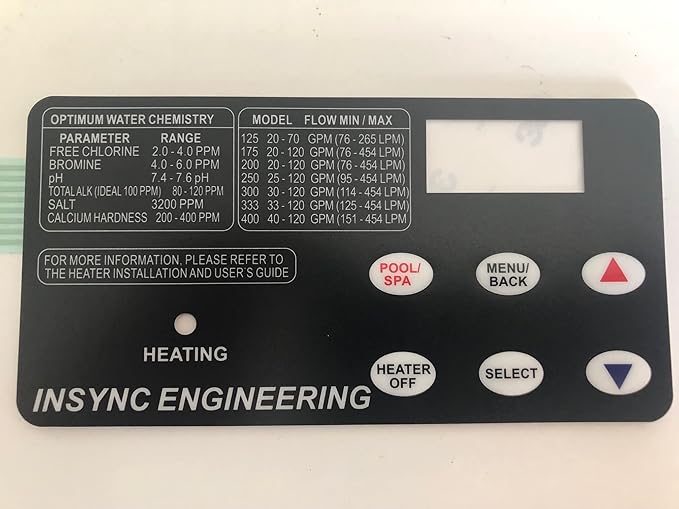 Pentair ETi 250 Heater Membrane Pad || 461106