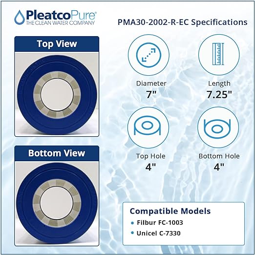 Pleatco Master Spas EP-Cylinder Filter Cartridge Replacement | PMA30-2002-R-EC