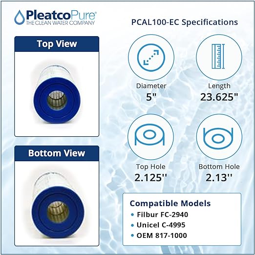 Pleatco Waterway 100 Spa Filter Cartridge Replacement | PCAL100-EC