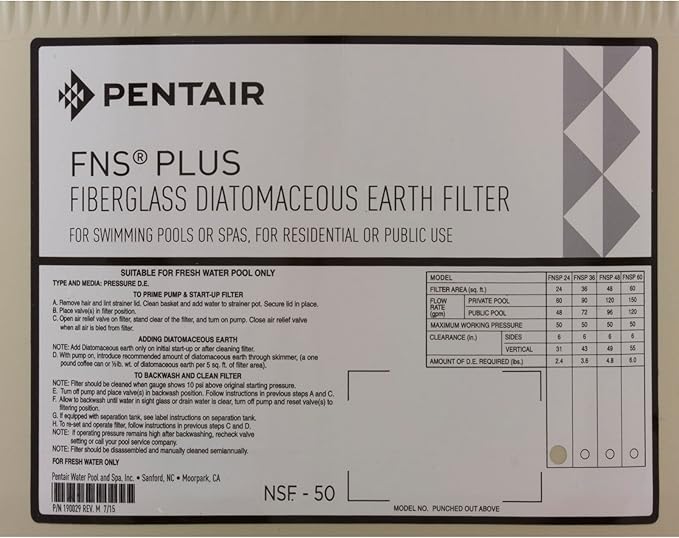 Pentair Tank Bottom Assembly for FNS Plus 24 Sq Ft DE Filter | 170015