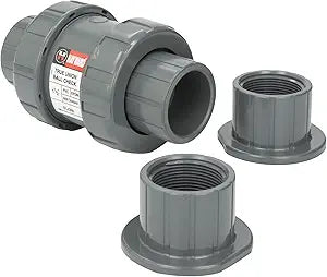 1-1/2" PVC True Union Check Valve – Socket & Threaded Ends, EPDM Seals | TC10150STE