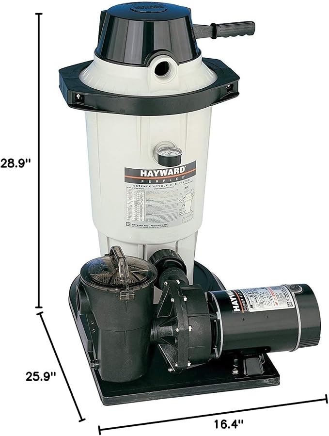 Hayward 20 Sq. Ft. Perflex D.E. Filter with Hose Kit 1HP | W3EC40C92S