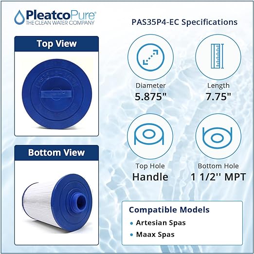 Pleatco Elite Spas Filter Cartridge Replacement | PAS35P4-EC