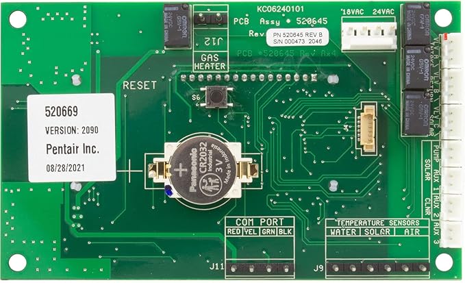 Pentair KIT PCB Assembly SNTCH Single Body | 520941Z