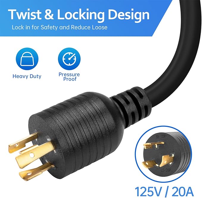 Cord Set 12/3 - 3 Ft Twist Lok | SPX1550WA1