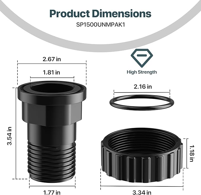 Male Union Connector Pak | SP1500UNMPAK1