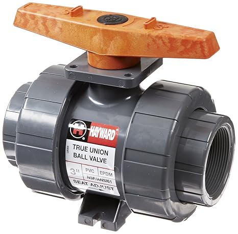 3" PVC True Union Ball Valve Threaded Ends w/ EPDM | TB1300TE