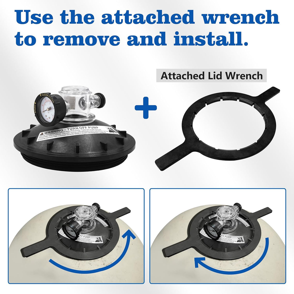 Pentair TR100 Tank Assembly with Foot, Buttress Thread, Tan | 154639